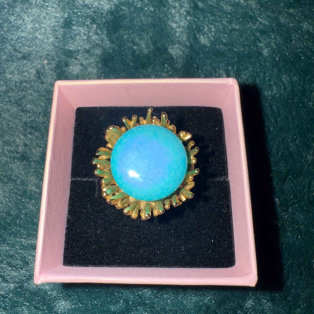 Plunder Gold and Blue Brooch